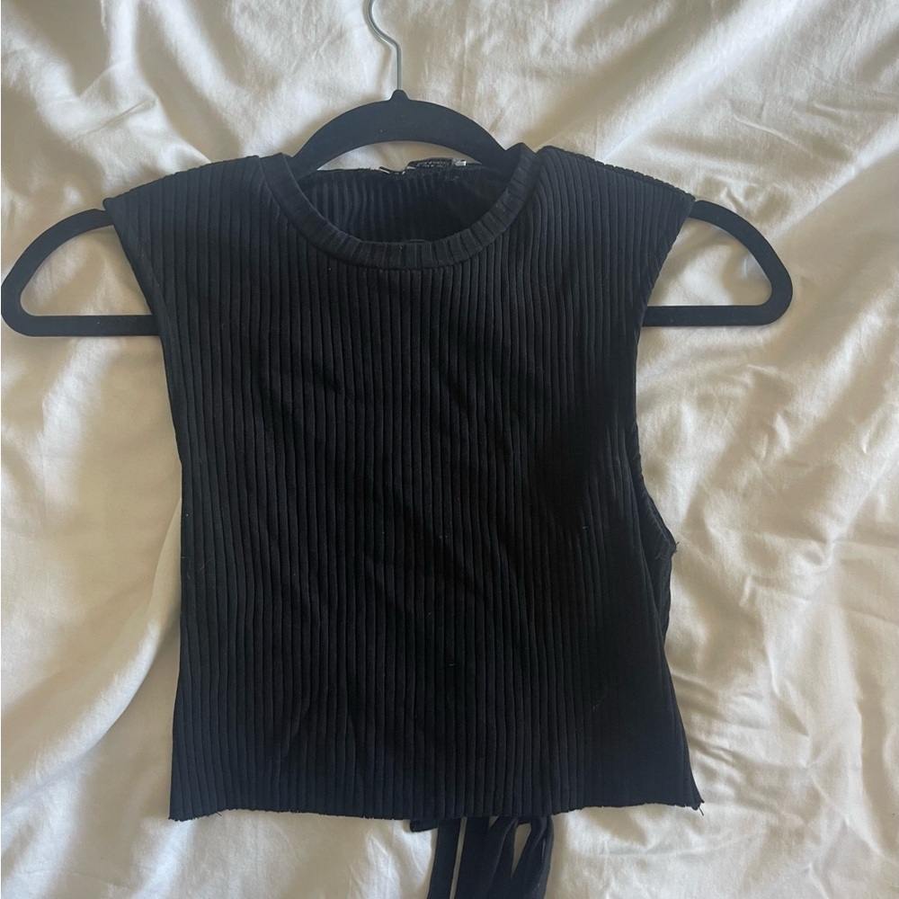 Zara backless Ribbed Top